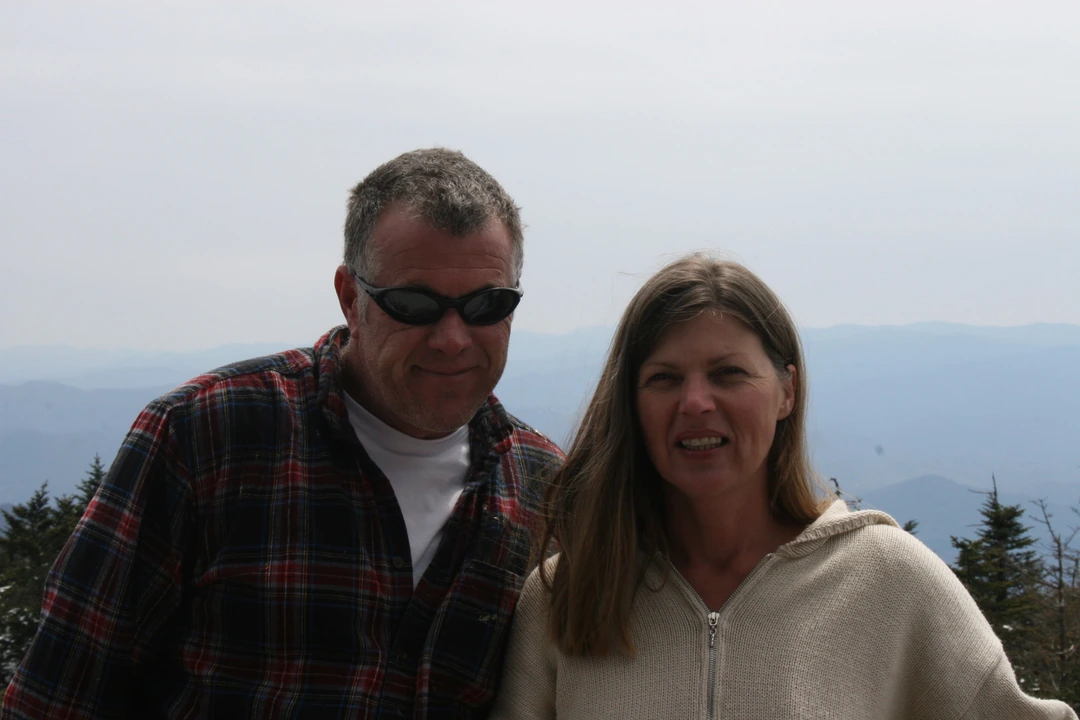 Randall and Kim Yates together in the mountains